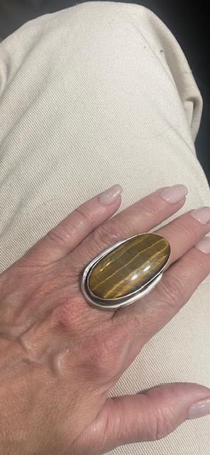 X-large Tigers Eye Ring