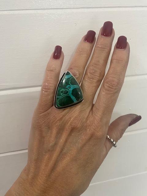 Malachite and Chrysocolla Ring